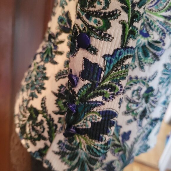 Grace Elements Petite Womens Floral Cardigan Sweater P/L Button-Up 3/4 Sleeve Mu - Picture 4 of 6